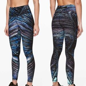 Lululemon Speed Wunder Tight *Nulux in Tropics Speed Wunder Under Blue Black